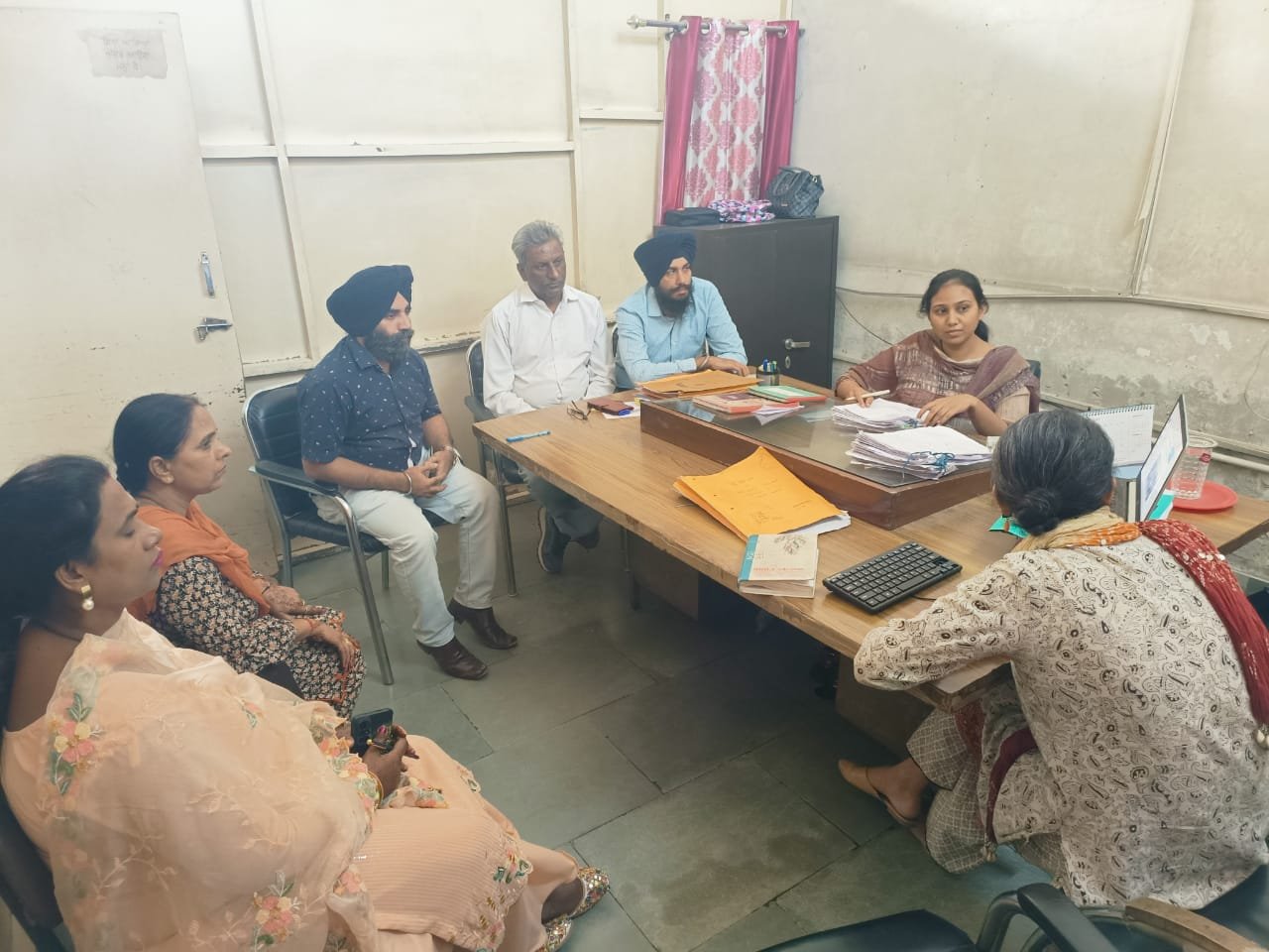 Training staff of the district social security office Jalandhar on 14th Oct 2022